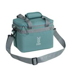 DOD Soft Kurara 4L 6 Can Size Extra Thick Insulation Soft Cooler Bag Compact Lightweight and Easy to Handle Blue Gray (4) CL1-918-BL