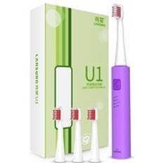 Sonic usb uppladdningsbar elektrisk tandborste 5- vuxen ultraljudborste med 4 tänder borsthuvuden vitare rengöring