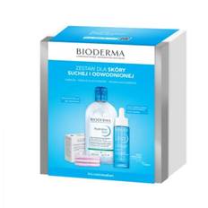 Bioderma Hydrabio Zestaw Xmass 2024 H2O 500 ml + Hyalu+ Serum 30 ml + Płatki Glov puszyste, wielorazowe, 3 sztuki