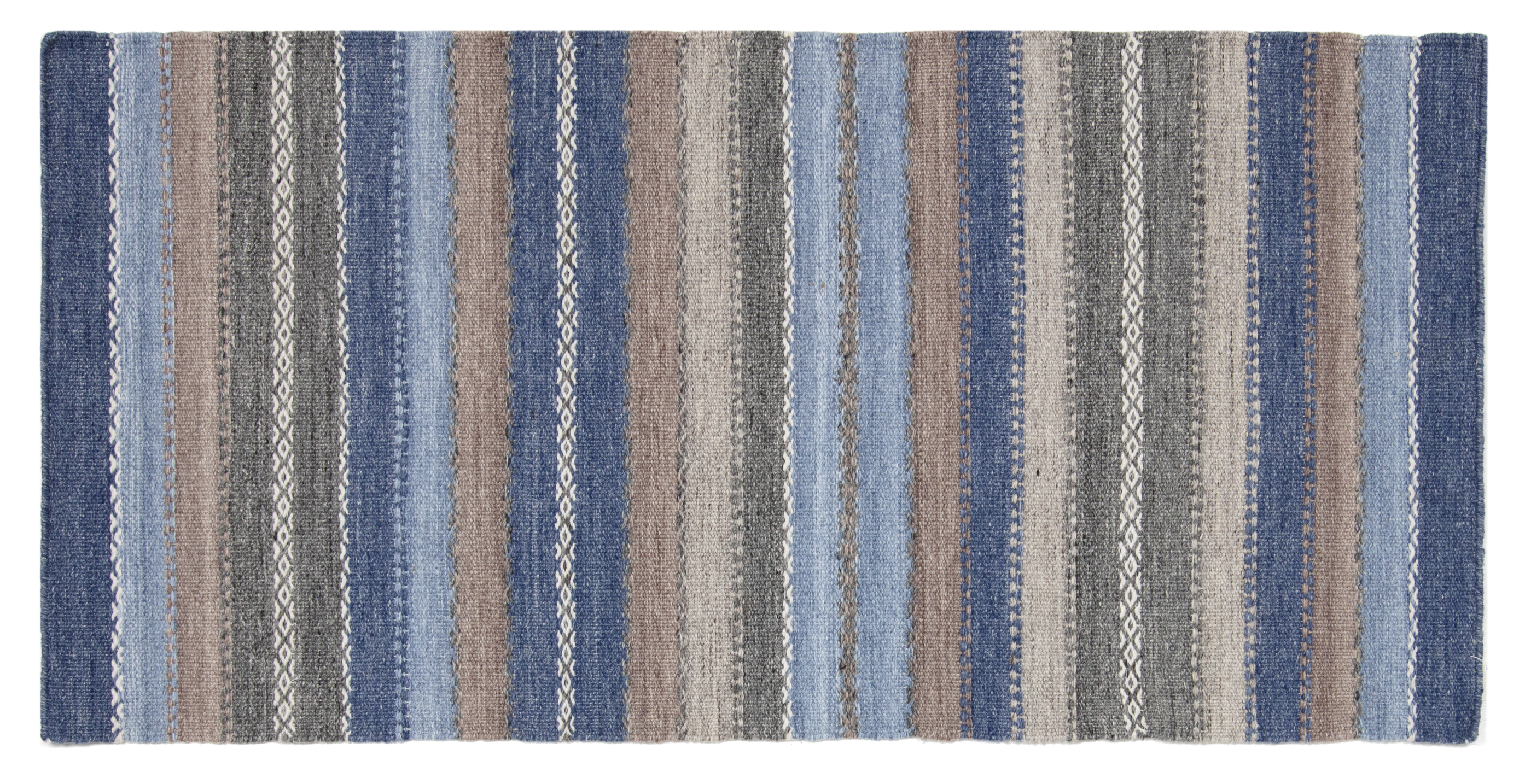 Rosen tæppe - Blue - 80x320 / Blå