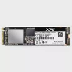 ADATA XPG SX8200 Pro 256 GB, SSD -interface M.2 NVME, skrivehastighed 1200 MB/s, læsehastighed 3500 MB/s