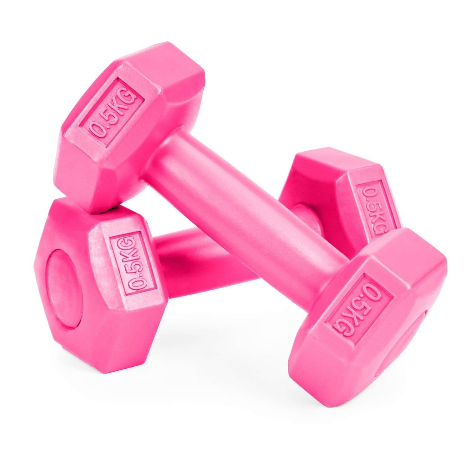 Rosa Träningshantlar 0,5 kg - Idealisk för Aerobics