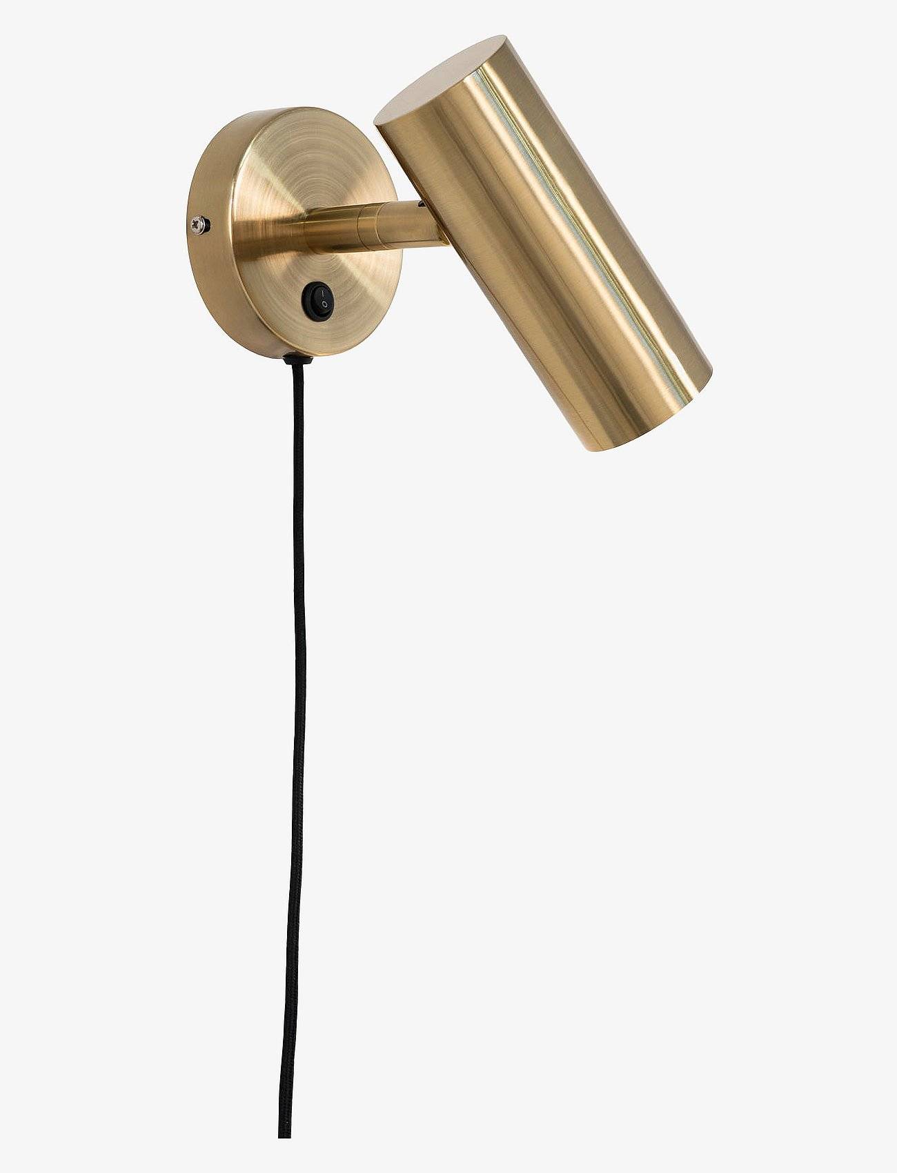 House Nordic Nida - Lamp, Brass, 190 Cm Fabric Cord - Gold - 22X10X15 cm