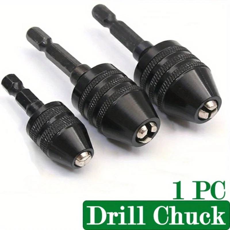 Keyless Drill Collet Chuck Conversion Tools, Keyless Conversion Chuck Adapter, 1/4-Inch Hex Shank Drill Drill Bit Set