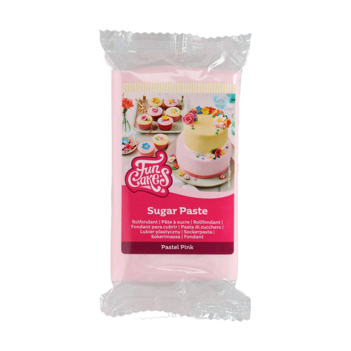 Funcakes fondant, pastel rosa / Pastel Pink, 1 kg (4 x 250g).