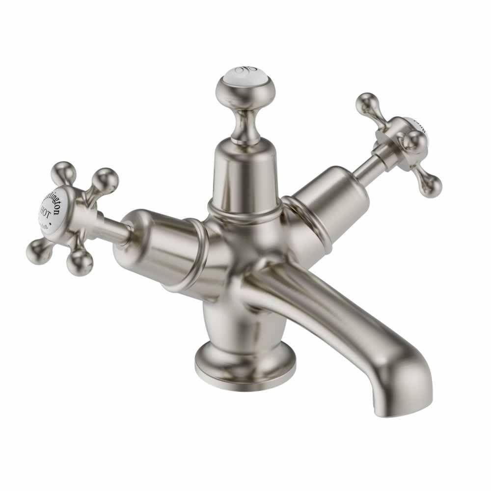 Burlington Tvättställsblandare Claremont med Bottenventil Click-Clack (Borstad nickel)
