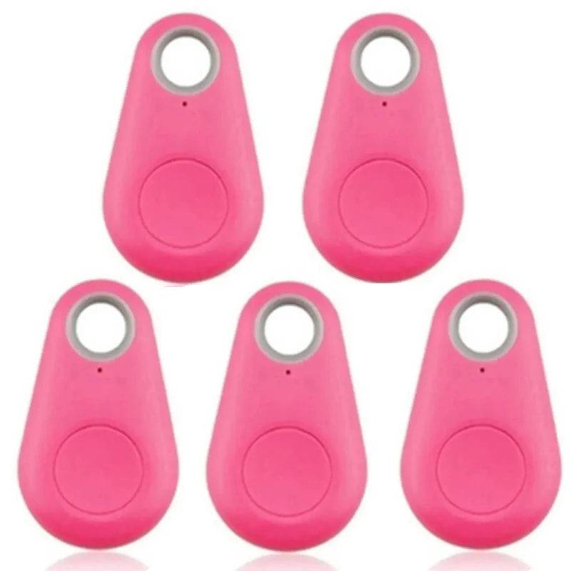 Bluetooth Anti-Lost Tracker Tags for Pets, Keys & Bags — Single to 5-Pack - 5pcs Pink