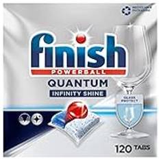 Finish Quantum Infinity Shine Spülmaschinentabs – Geschirrspültabs für Tiefenreinigung, Fettlösekraft und Glanz – Sparpack mit 120 Tabs