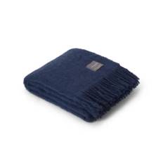 Mohair Pläd Denim Dark Blue