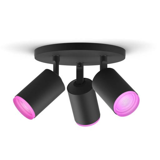 Philips Hue Fugato 3-spot White Color Ambiance -  3X5/7W - sort