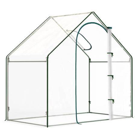 Gångbart Folieväxthus Transparent 180 x 100 x 168 cm Metallram