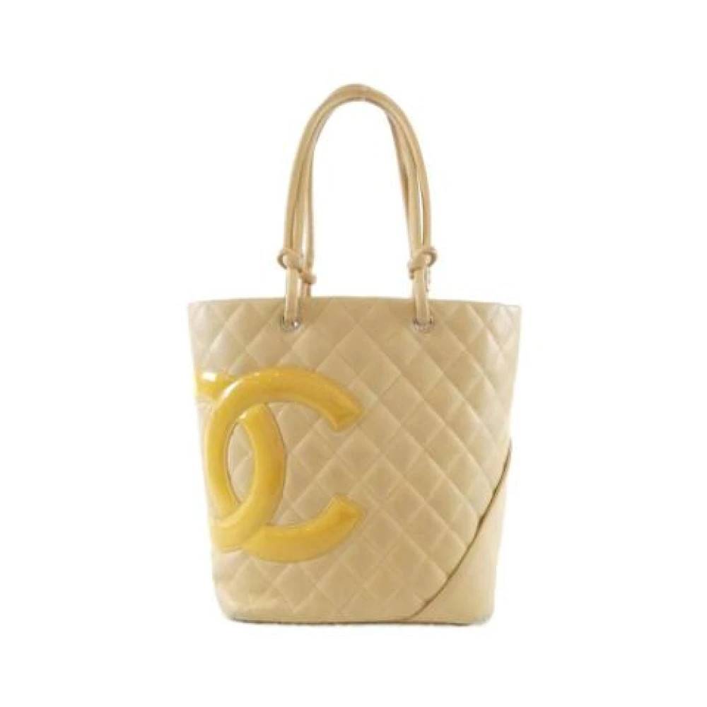 Chanel Vintage Pre-owned Vintage Tote Bag - Vintage - Dame - Beige - ONE SIZE - Læder
