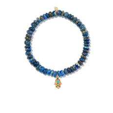 Sydney Evan - armband i 14K gult guld - dam - safir/turquoise/lapis lazuli/14K gult guld - one size - Guldfärgad