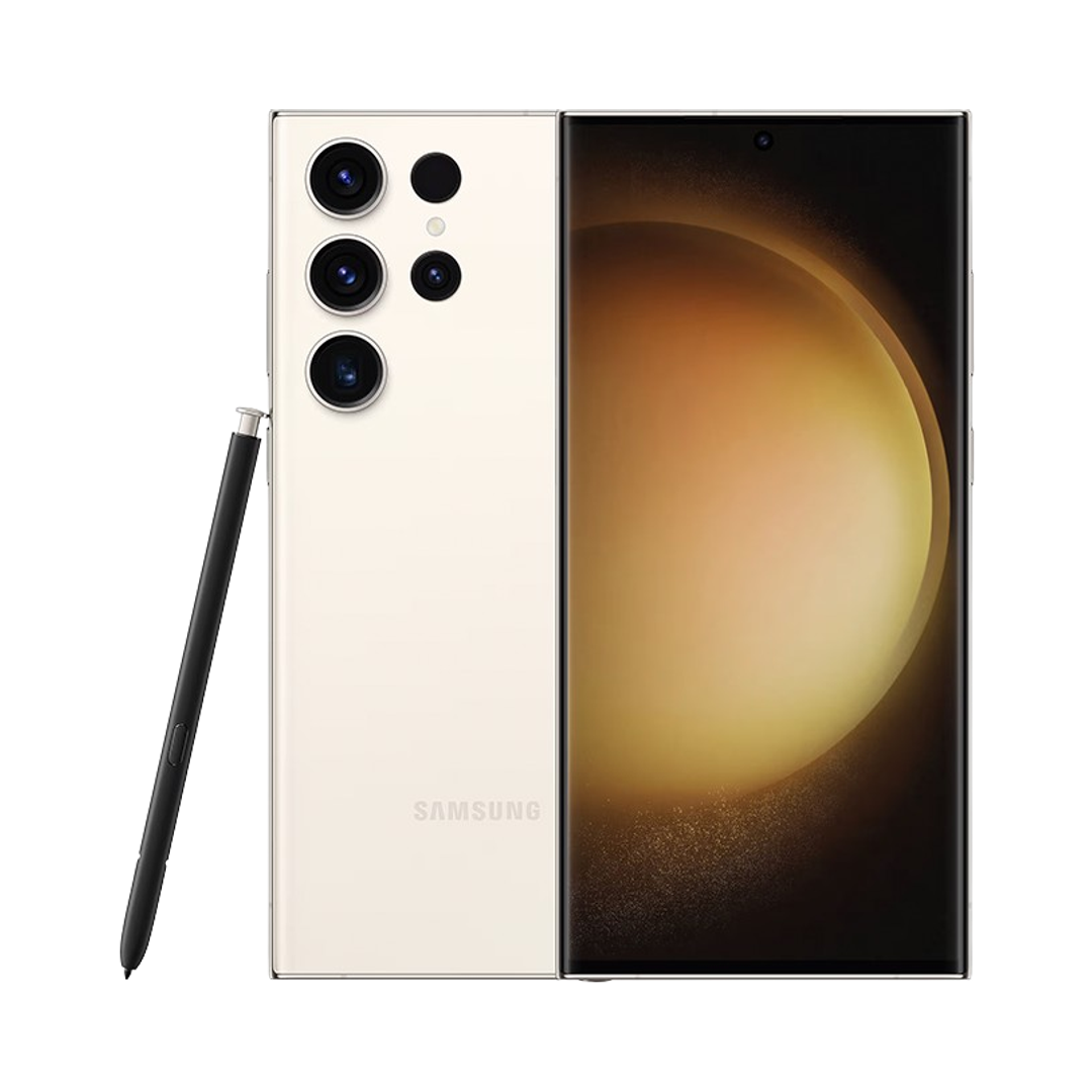 Brugt Samsung Galaxy S23 Ultra 5G | 256GB | Beige | Brugbar stand
