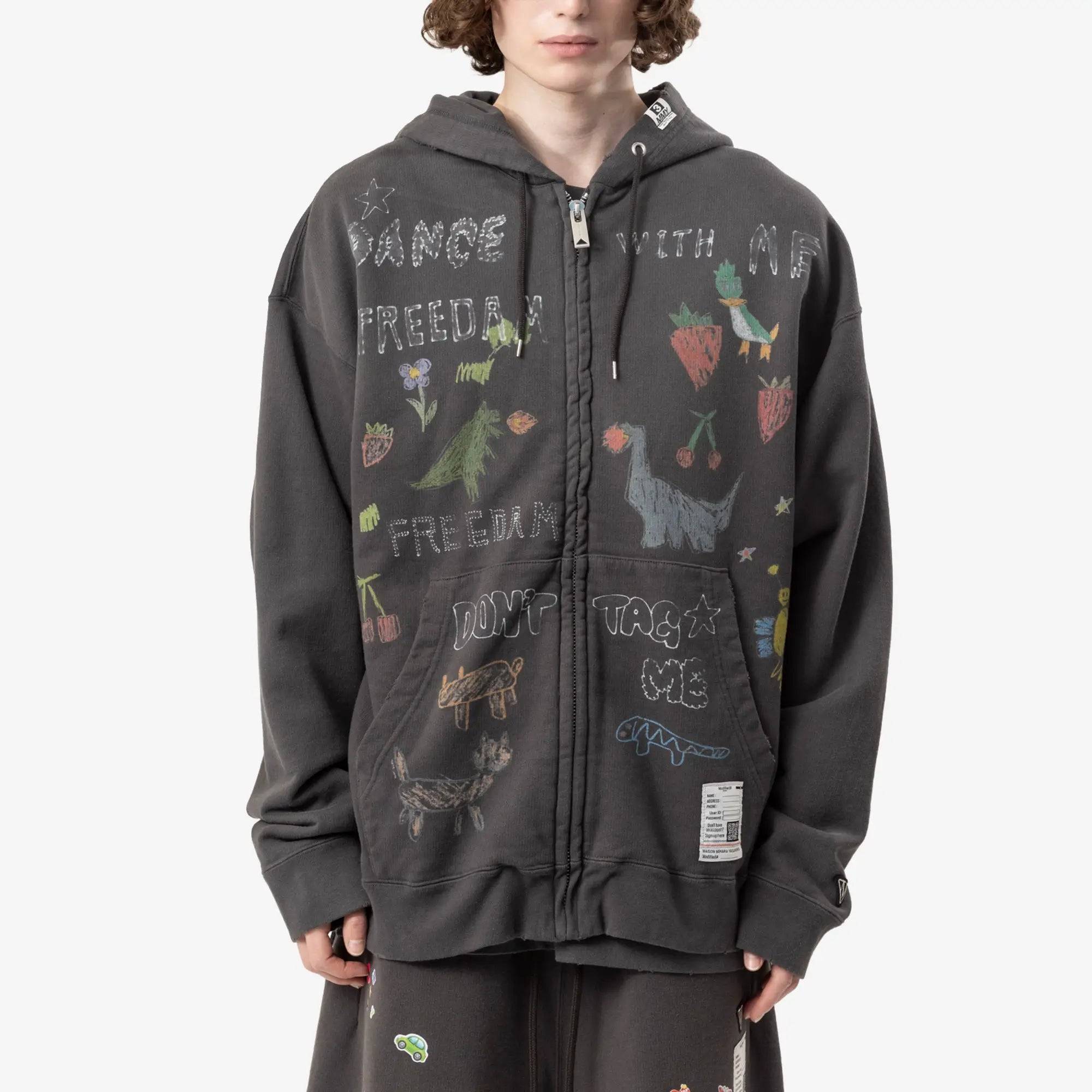 Kids Doodle Hoody - 46 / Black (46)
