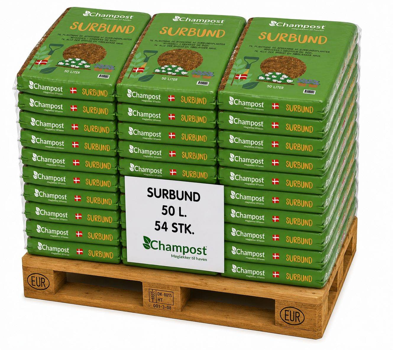 Champost Surbund 54 stk. 50 l sække.