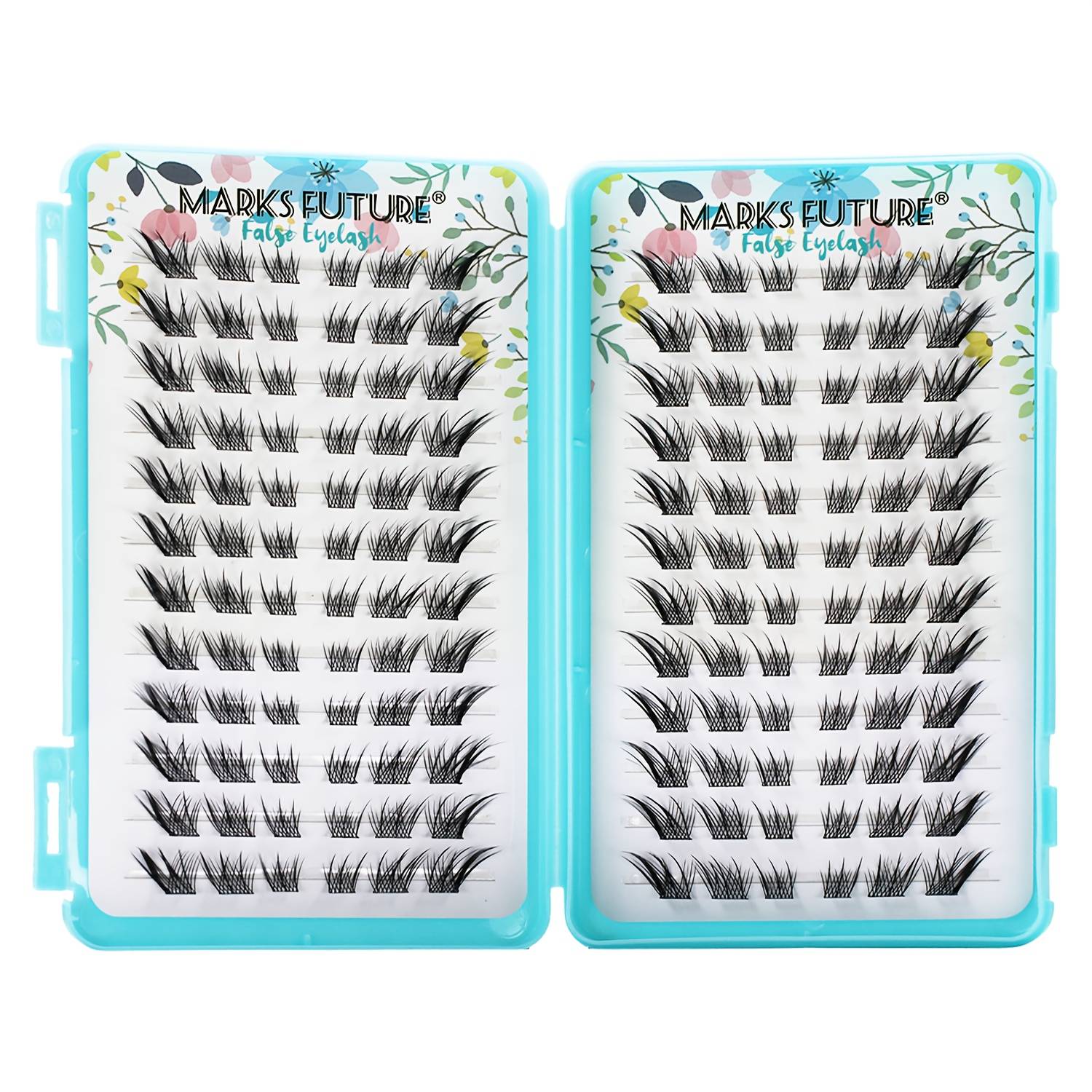 TEMU 144 Self-adhesive False Eyelashes - Cat Eye & Fox Eye Anime Style, C Mixed Lengths 10-14mm, Reusable Beginner-friendly Lashes, Cool Makeup Accessories