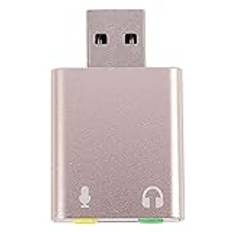 Mskidand Usb-Ljudkort 7.1 Externt Usb Till Uttag 3,5 Mm HöRlursadapter Stereoljud Mikrofon Ljudkort för PC Dator BäRbar Dator