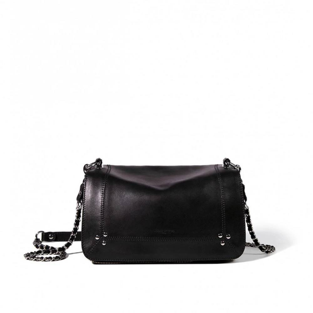 Jérôme Dreyfuss Chic Kæde Skuldertaske - Tasker - Dame - Sort - ONE SIZE - Uld