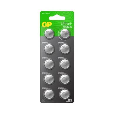 GP Ultra Plus Litium knappcell CR2032 10-pack
