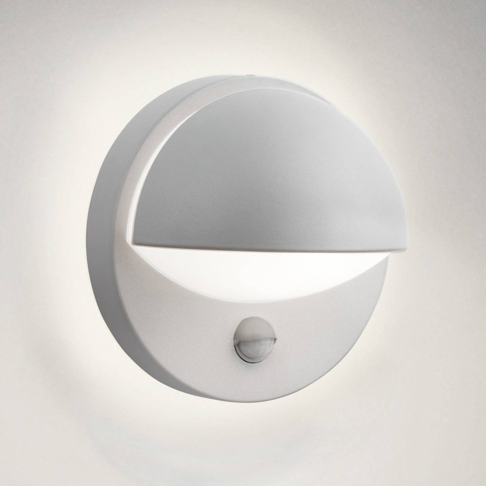Philips Utomhus vägglampa med rörelsesensor June, dimbar, Aluminium / grå / zink, Aluminium / grå / zink