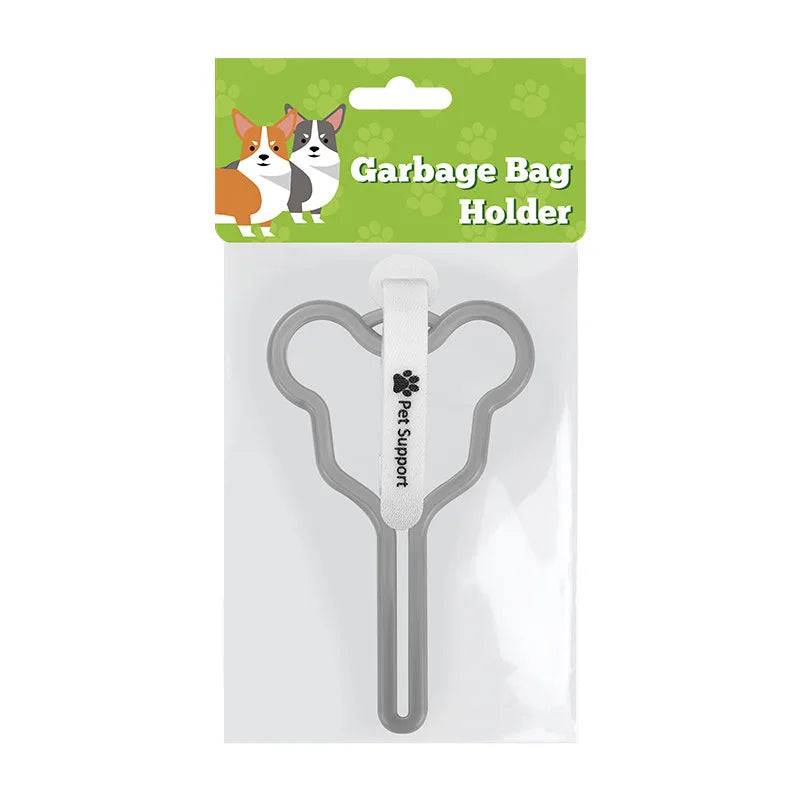 Hands-Free Dog Poop Bag Dispenser with Clip - Grey