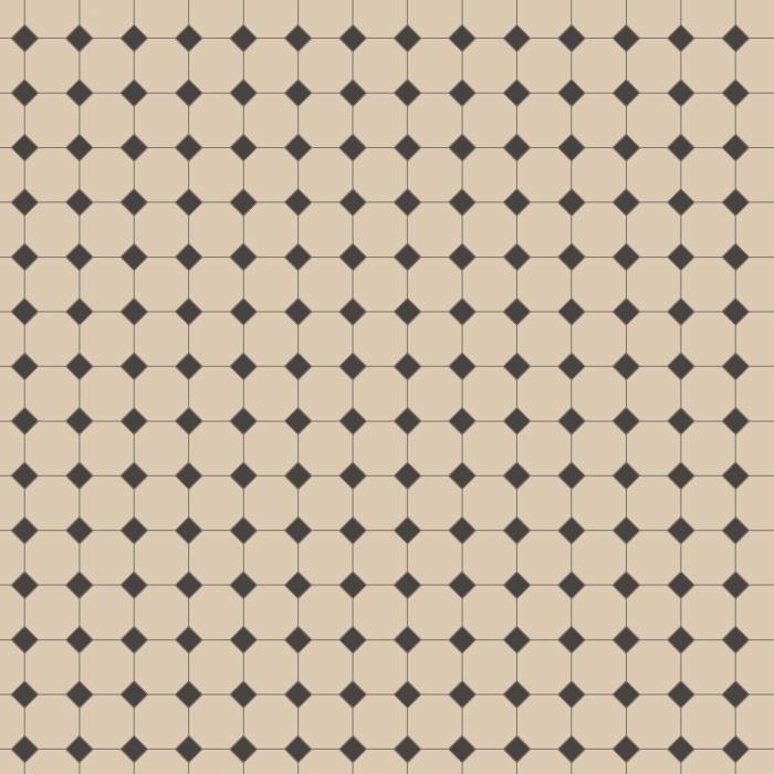 Klinker Victorian Floor Tiles mönster Harrogate White / Black