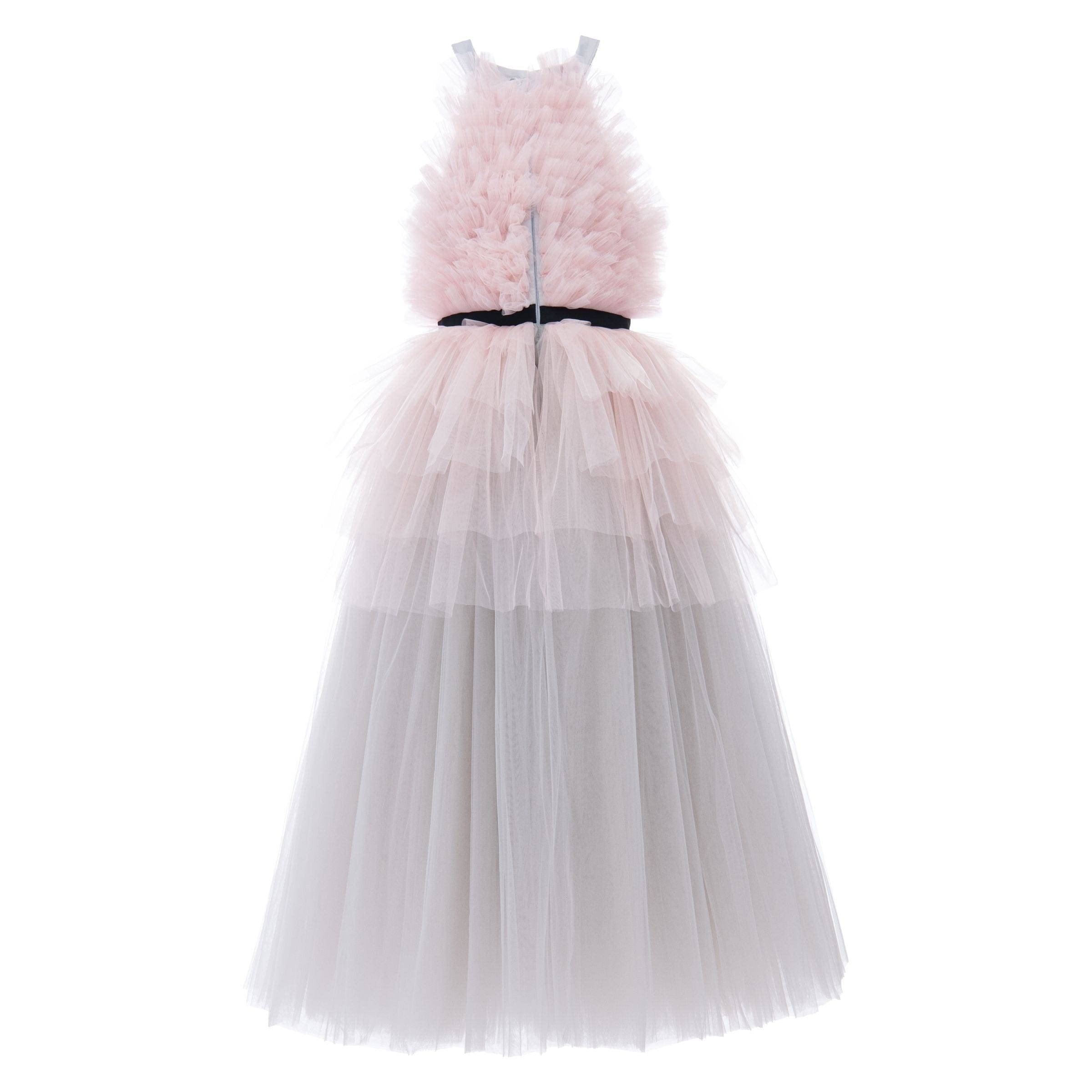 Gray Lowana Halter Gown - Grey / 7Y (7Y)