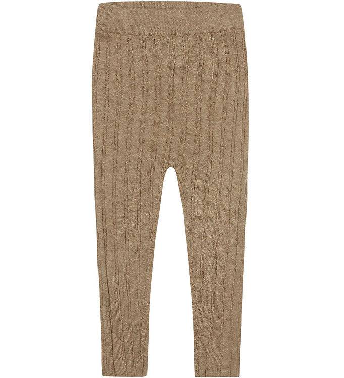 FUB Leggings - Rib - Strik - Camel Melange - FUB - 1½ år (86) - Leggings