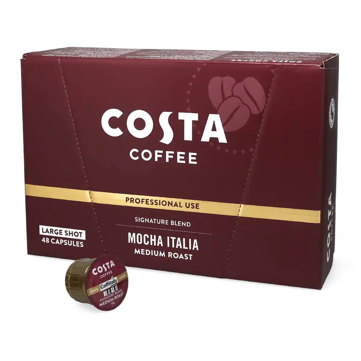 Costa | Mocha Italia Mellanrost (Stor Kopp) - 48 kapslar till Costa Podio
