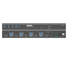 NÖRDIC HDMI 8K60Hz KVM-switch 4 til 1 understøtter UltraWide-skærm