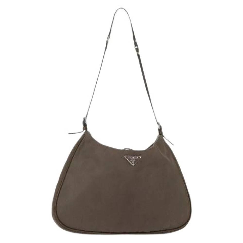 Prada Vintage Pre-owned Vintage Skuldertaske - Vintage - Dame - Brun - ONE SIZE - Uld