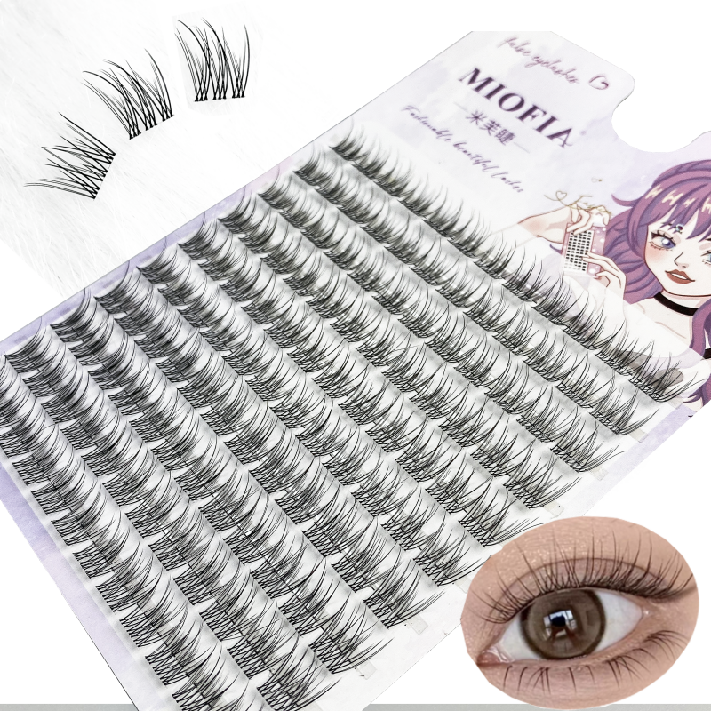 1/Box 120 Bundles Mink False Eyelashes Natural Russian 3D Lashes Individual Eyelash Extension Cluster Makeup Tool Wholesale Lash