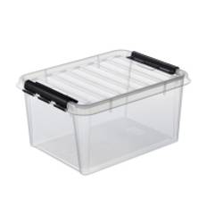Plastkasse SmartStore™ Classic 31 transparent - 32 ltr. med låg 50x39x26 cm - (6 stk.)