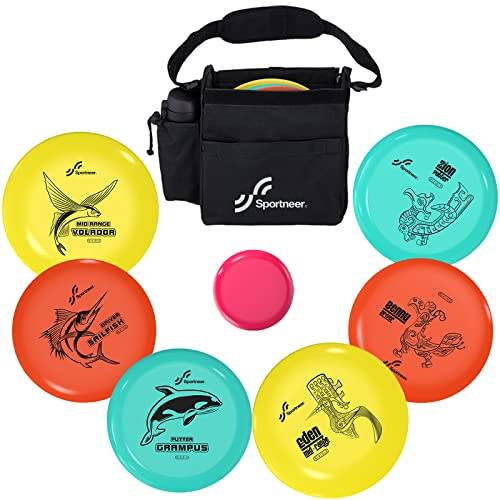 Sportneer Disc Golf Scheiben Set, DiscGolf Starter Set Putter Midrange Driver Disc Golf Sport Spiele Discgolf Scheibe für Erwachsene