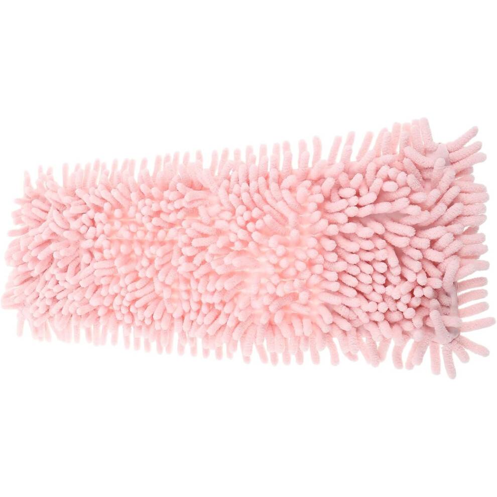 Chenille-mopphuvud, lätt och enkelt utbytbart, rosa platt moppdyna