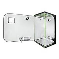 Ikodm Growtält, 100 x 100 x 200 cm, odlingslåda, 600D oxfordodlingstält, ljustätt och vattentätt, växtskåp, luftigt växthus, growroom för hemmagrowing, inomhus odling