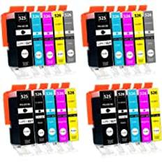 Supply Guy 20 bläckpatroner met chip kompatibel med Canon PGI-525 / CLI-526 för Pixma MG6150 MG6250 MG8150 MG8240 MG8250