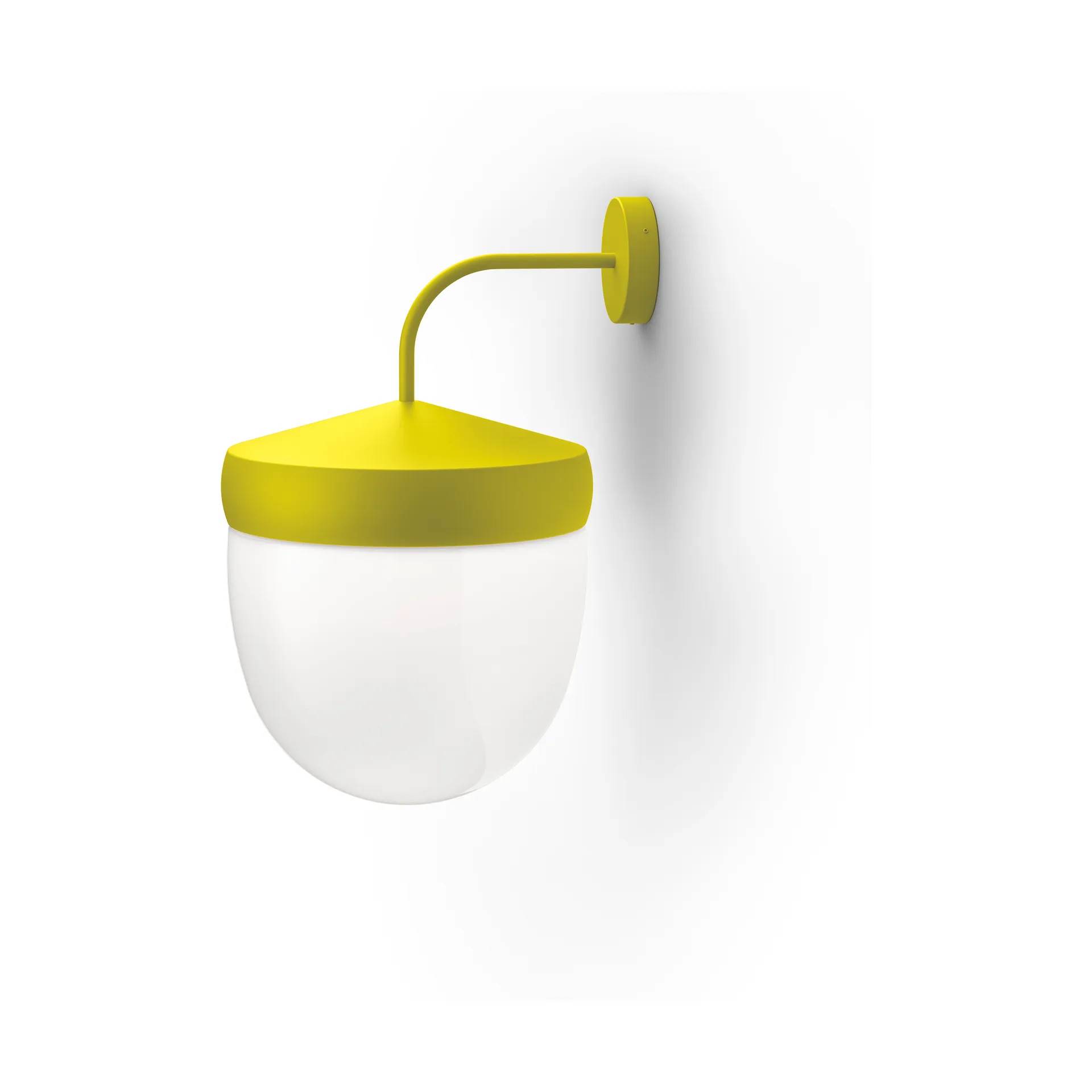 Noon Pan vägglampa frostad 30 cm Gul