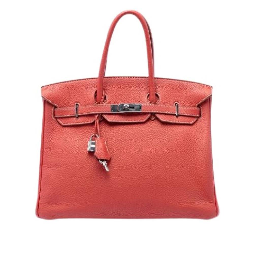 Hermès Vintage Pre-owned Birkin 35 - Vintage - Dame - Rød - ONE SIZE - Læder