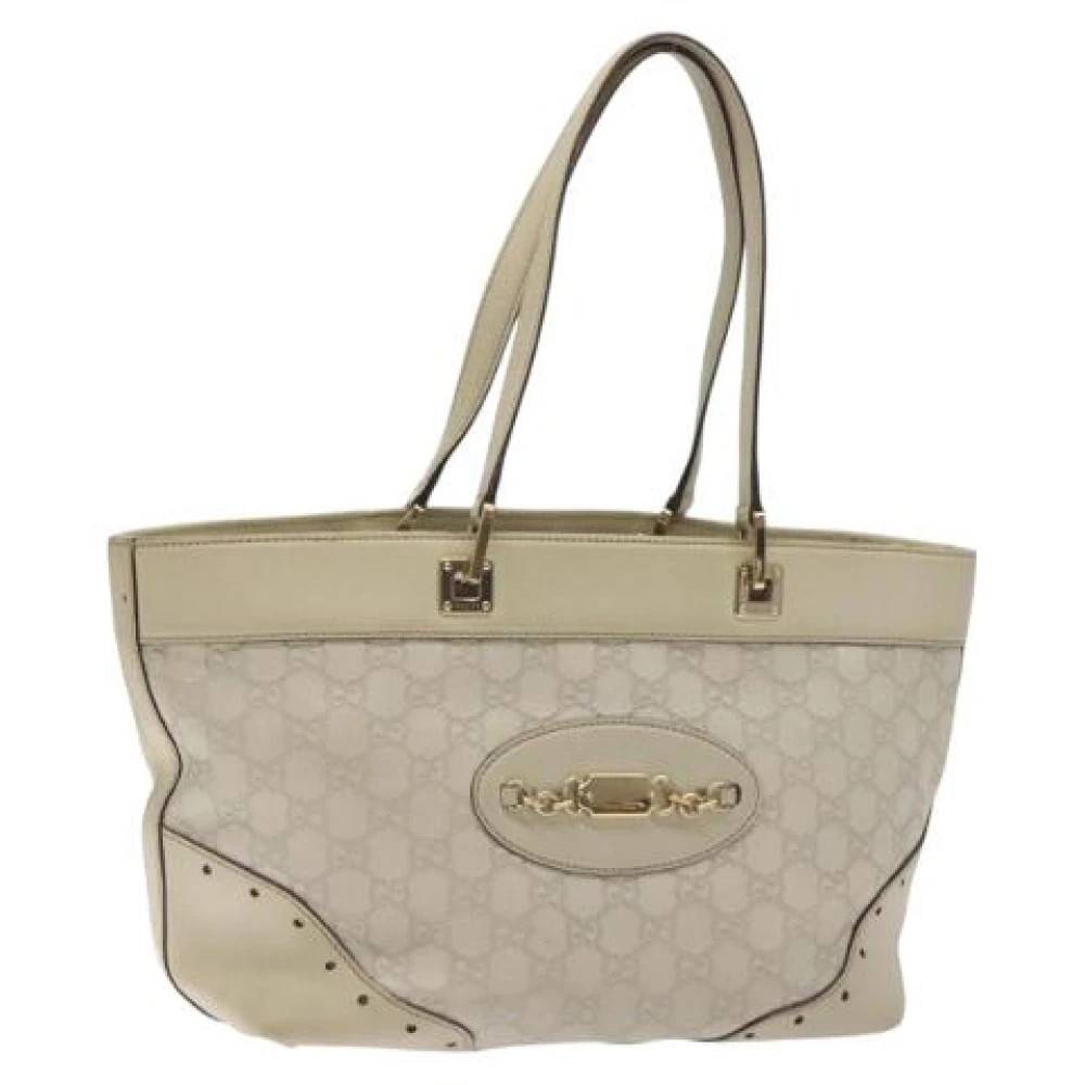 Gucci Vintage Pre-owned Laeder gucci-tasker - Vintage - Dame - Beige - ONE SIZE - Uld
