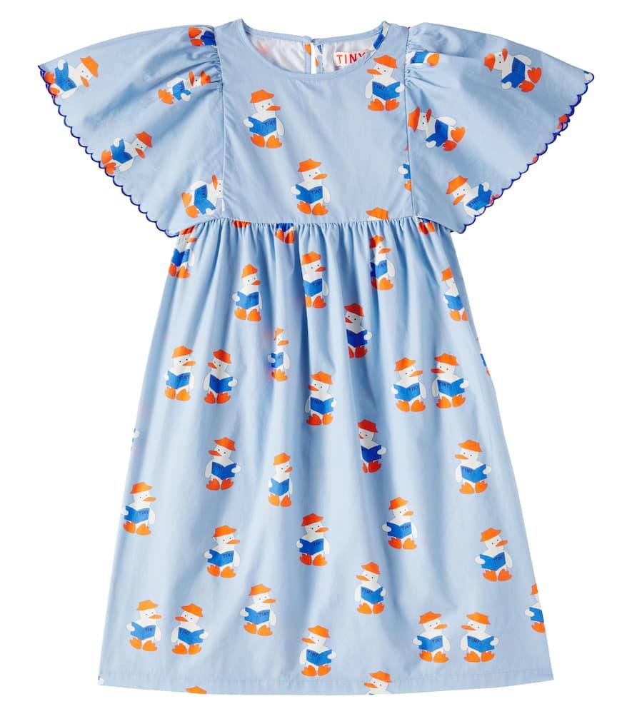 Tinycottons Vestido Readers de algodón estampado - azul - Y 10