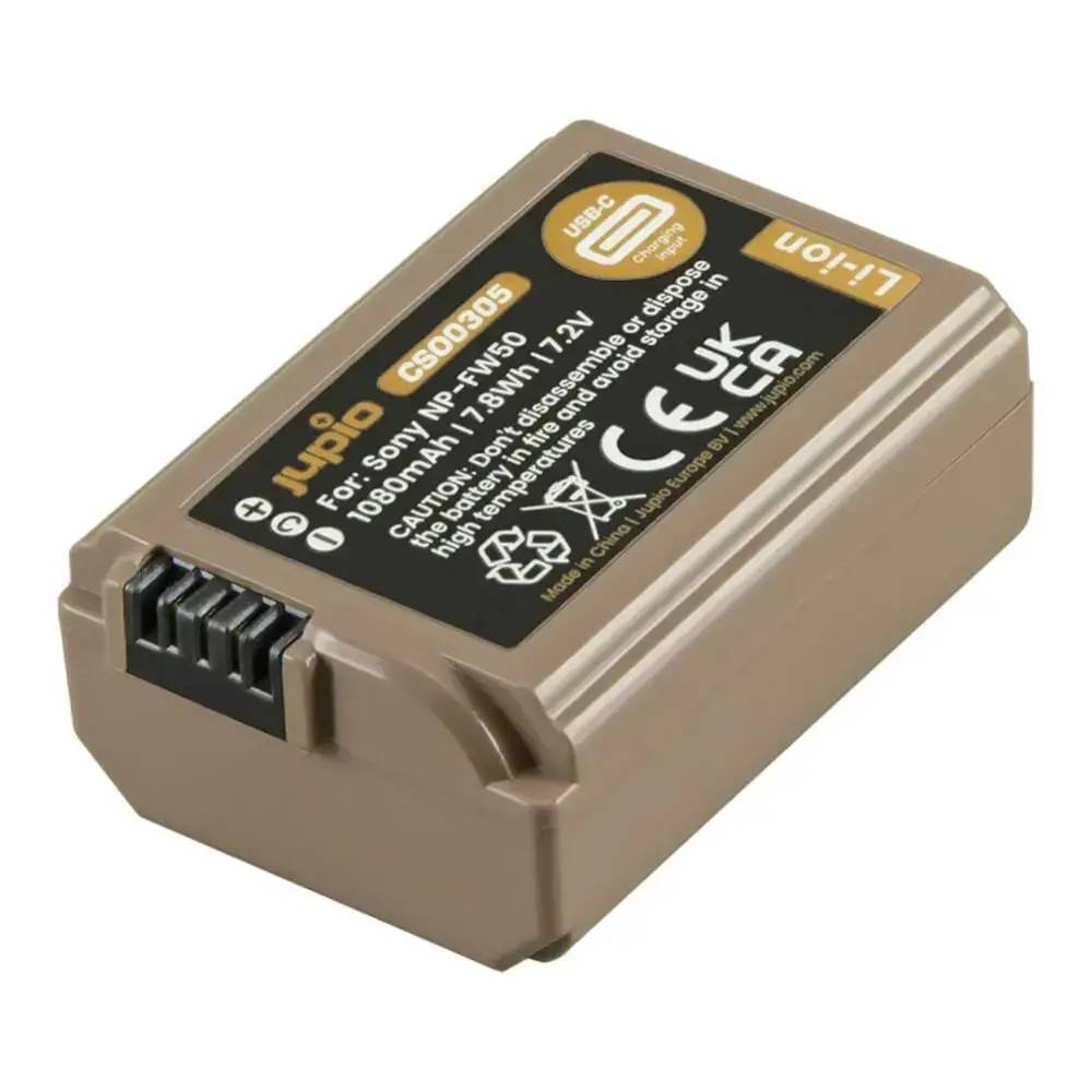 Jupio kamerabatteri 1080mAh för Sony NP-FW50 USB-C input