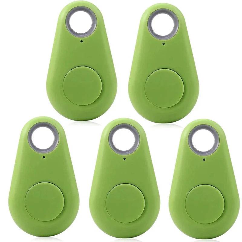 Bluetooth Anti-Lost Tracker Tags for Pets, Keys & Bags — Single to 5-Pack - 5pcs Green