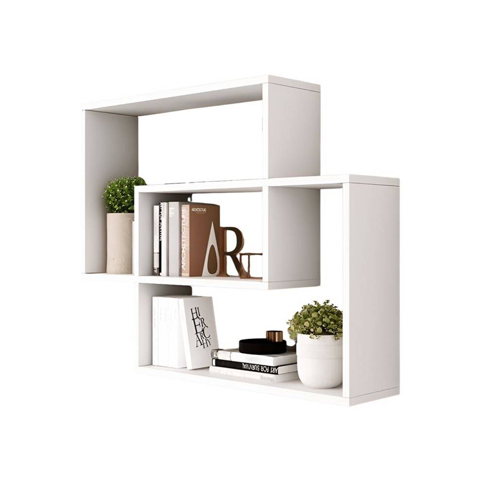 Wall Shelf Wall-Mounted Bookshelf Wall-Mounted Decorative Wall Shelf Bedroom Storage Cabinet B