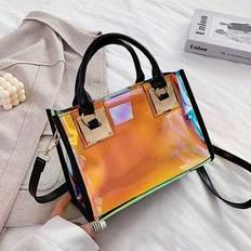 Fashionabla mångsidiga laseraxlar Crossbody & handväska med innerficka Klar väska Vattentät förvaring Vattentät förvaring Presenter till mamma Vän Mus - Svart