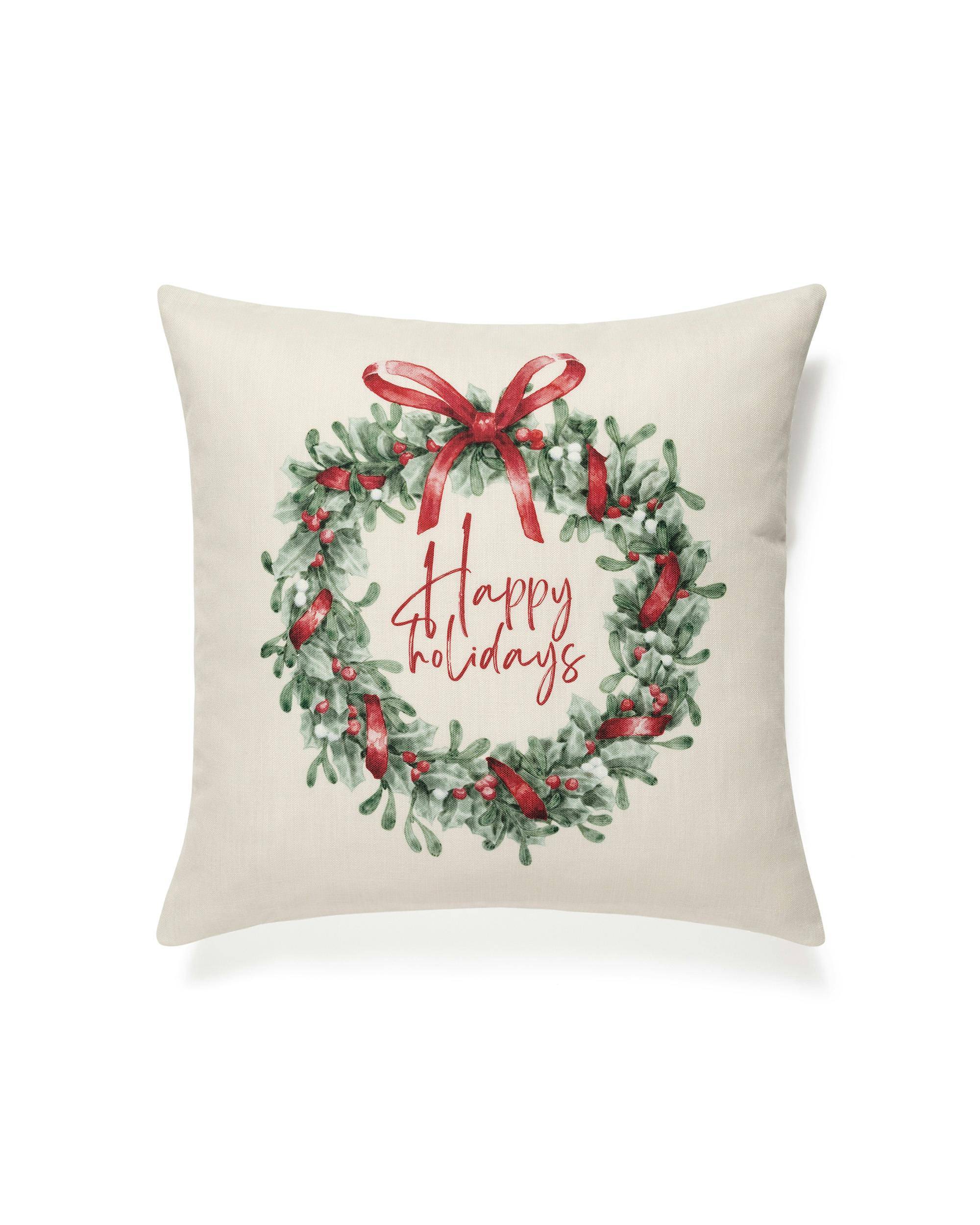 Happy Holidays Kuddfodral (50 x 50 cm med stoppning)