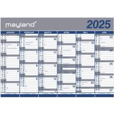 Mayland 2025 kæmpekalender 100x70cm 2x6måneder 25064100