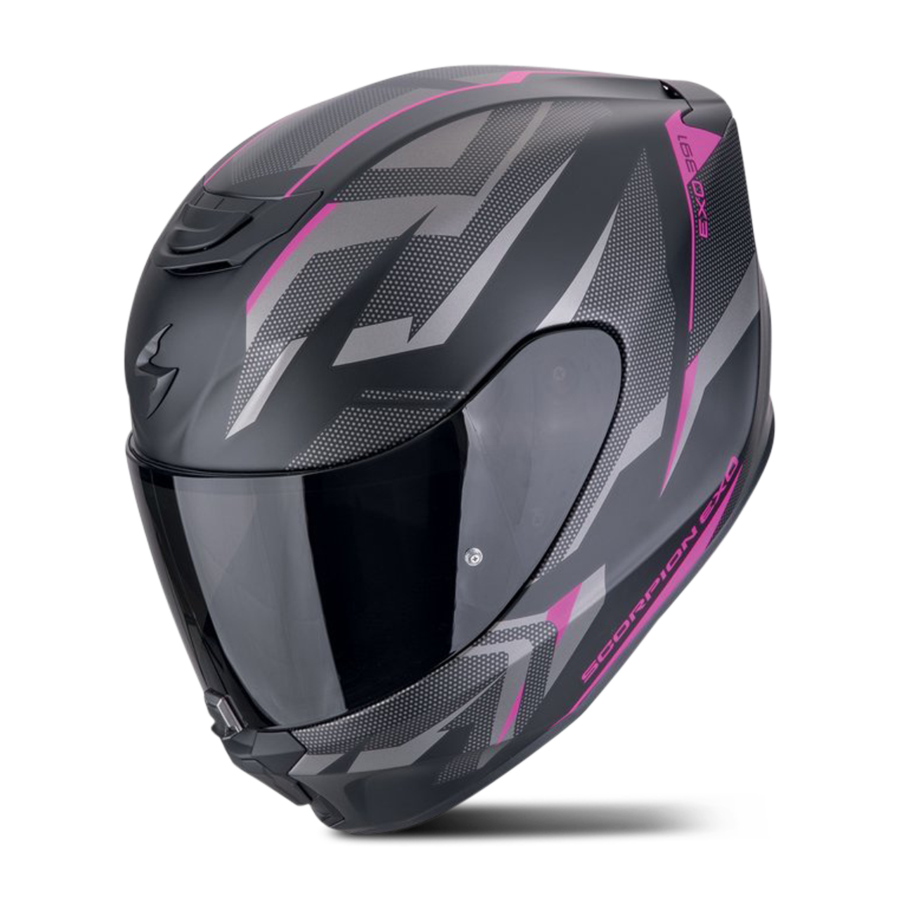 Flip-Up Hjelm Scorpion EXO-391 Mat sort/PinkL - Pink - L