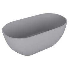 Gjutmarmor Badkar Marcelle Grå Matt 150x75 cm